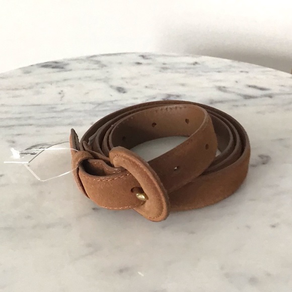 Madewell Suede Leather Belt In Timber Beam Size Large New With Tag - Picture 9 of 10